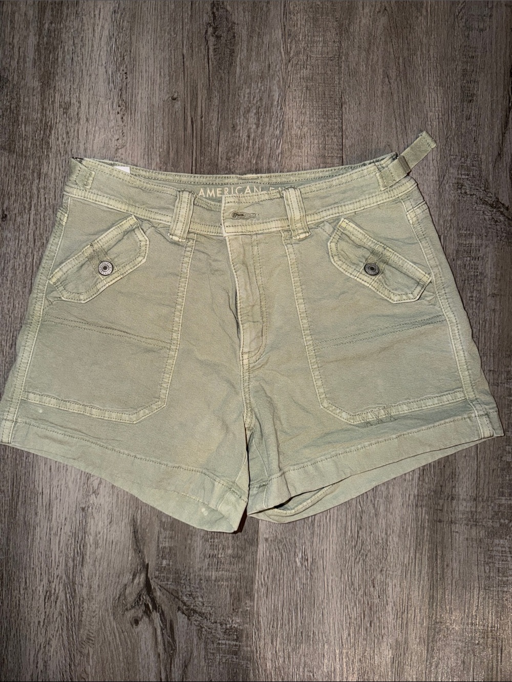 American Eagle Outfitters Light Sage Green Utility Shorts